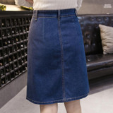 2017 New Summer Fashion Mini Women Skirt High Waist Sexy Women Demin Skirt A-line Solid Button MIni Skirt OK307