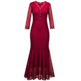 2017 New Summer Dress Women's Clothes Long Lace Christmas Dress Vintage Evening Party Dresses For Women Wedding Sexy Maxi Dress