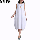 2017 New Summer dress Fashion women Clothing Loose Plus Size sleeveless Dress Casual Cotton Linen Sundress Vestidos Robe 2017 New Summer dress Fashion women Clothing Loose Plus Size sleeveless Dress Casual Cotton Linen Sundress Vestidos Robe