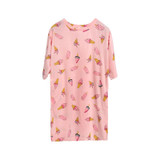 2017 New Summer Cotton Nightgown Female Korean Cute Print Sleepshirts Short Sleeve Women Sexy Home Clothing Sleepwear Nightdress
