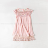 2017 New Summer Costume Girls Princess Dress Children's Evening Clothing Kids Chiffon Lace Dresses Baby Girl Party Pearl Dress