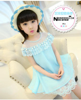 2017 New Summer Costume Girls Princess Dress Children's Evening Clothing Kids Chiffon Lace Dresses Baby Girl Party Pearl Dress