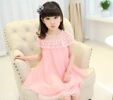 2017 New Summer Costume Girls Princess Dress Children's Evening Clothing Kids Chiffon Lace Dresses Baby Girl Party Pearl Dress
