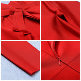 2017 New Summer Bandage Dress Women Celebrity Party Bow Long Sleeve Bodycon Night Out Drress Women Runway Wholesale Vestidos