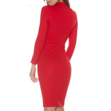 2017 New Summer Bandage Dress Women Celebrity Party Bow Long Sleeve Bodycon Night Out Drress Women Runway Wholesale Vestidos