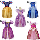 2017 New Summer Baby Girl Princess Dresses Snow White Cinderella Cosplay Dress Toddler Girls Party Birthday Costume Vestido