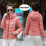 2016 Winter Jacket women Plus Size Womens Parkas Thicken Outerwear solid hooded Coats Short Female Slim Cotton padded basic tops