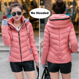 2016 Winter Jacket women Plus Size Womens Parkas Thicken Outerwear solid hooded Coats Short Female Slim Cotton padded basic tops