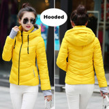 2016 Winter Jacket women Plus Size Womens Parkas Thicken Outerwear solid hooded Coats Short Female Slim Cotton padded basic tops