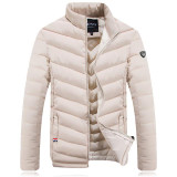 2016 winter jacket men zipper quilted winter coat men parka men winter jackets and coats solid slim fit Down & Parkas