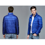 2016 Winter Jacket Men Ultralight Down Solid Color Stand Collar 7 Colors Duck Down Jacket Coat Plus Size XXXL Warm Black Parkas