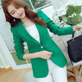 2016 Winter Casual Women Candy Colors Blazers and Jackets Female Slim Coat Femme Long Sleeve feminino plus size work cape Suit