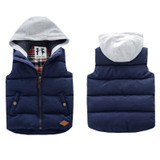2016 Winter Boys Vest Kid Waistcoats, Boy Child Sleeveless Jacket, Thicken Kid Clothing Boy Outwear Autumn Hooded Coat