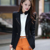 2016 Winter Blazer Feminino Women Blazers Jackets Blaser Femenino Zipper Office Ladies Suits Blazer Coat Chaqueta Blanca Mujer