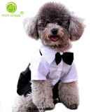2016 Western Style Mens Suit for Pet Dog Clothes Festival T Shirt Wedding Dog Suit & Bow Tie Puppy Dog Apparel Jumsuit S-XXL