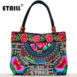 2016 Vintage National Ethnic Embroidery Bags Indian Boho Embroidered Shoulder Bag Brand Bags Logo Handbags Women Sac a Dos Femme