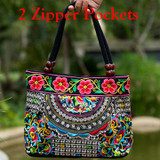 2016 Vintage National Ethnic Embroidery Bags Indian Boho Embroidered Shoulder Bag Brand Bags Logo Handbags Women Sac a Dos Femme