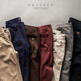 2016 U&amp;Shark Classic Khaki Casual Pants Men Brand Dress Work Pants Urban Clothing Quality Slim Fit Cotton Formal Male Trousers