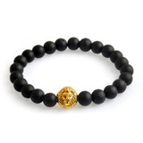 2016 Tiger Eye Lion Head Bracelet Buddha beads Bracelets Bangles Charm Natural Stone Mens Bracelet Men Jewelry pulseras hombre