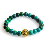 2016 Tiger Eye Lion Head Bracelet Buddha beads Bracelets Bangles Charm Natural Stone Mens Bracelet Men Jewelry pulseras hombre
