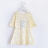 2016 Teenage Girls Dresses Baby Girl Evening Party Dress Children Summer Full Lace Princess Mother Daughter Dresses Kid Clothes