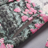 2016 Super Quality High-end Floral Architecture Printing Jacquard Long-sleeved Coat Loose Trench
