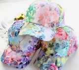 2016 Summer Women's Fashion Casual Sunscreen Breathable Flower Print Lace Baseball Cap Korea Hat 2016 Summer Women's Fashion Casual Sunscreen Breathable Flower Print Lace Baseball Cap Korea Hat