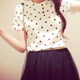 2016 summer women polka dot blouses blusas mujer Female clothing blusa feminina camisa blouse chemise femme shirts