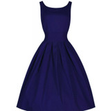 2016 Summer Women Hepburn Dresses O-neck Sleeveless Black Retro Casual Party Robe Rockabilly 50s Vintage Vestidos Plus Size