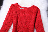 2016 Summer Women dress vestido red Sexy pencil Lace Dress Crochet evening party dresses vestidos