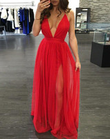2016 Summer Women Casual Sexy Sleeveless Chiffon  Evening Party Dress Female Beach Backless Long Maxi Dress Red vestido de festa
