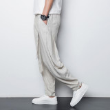 2016 summer thin breathable comfort male loose harem pants plus size Chinese style linen men's casual pants