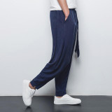 2016 summer thin breathable comfort male loose harem pants plus size Chinese style linen men's casual pants