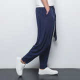 2016 summer thin breathable comfort male loose harem pants plus size Chinese style linen men's casual pants