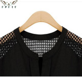 2016 Summer style women kimono blouses shirts cotton linen casual  stitching Hollow  tops plus size XXXXXL blusas blouse blusa