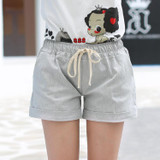 2016 Summer Style Shorts Women Candy Color Elastic With Belt  Short Women  A224