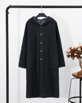 2016 New Winter Long Coat Loose Hooded Overcoat Women Denim Trench Coat Manteau Femme Abrigo Mujer NG1705