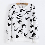 2016 New winter Hoody women Casual hoodies Ice cream fish print tracksuit long sleeve o neck letters sweatshirt for women Top
