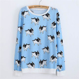2016 New winter Hoody women Casual hoodies Ice cream fish print tracksuit long sleeve o neck letters sweatshirt for women Top