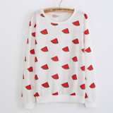 2016 New winter Hoody women Casual hoodies Ice cream fish print tracksuit long sleeve o neck letters sweatshirt for women Top