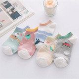 2016 New Top Quality Socks Women Summer Fresh Cute Cotton Girl Women Socks Calcetines Meias Cartoon Geometric Womens Socks2WZ010