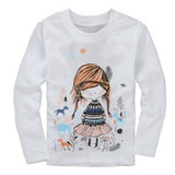 2016 New T Shirt Cartoon Kids Tops Boys Girls T-Shirt Long Sleeve Clothing Casual Baby Boy Girl Tees Children Cotton Clothes