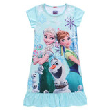 2016 New Summer Kids Elsa Cinderella Dresses For Girls Vintage Baby Dress Snow Queen Anna Party Princess Clothes Nightgown