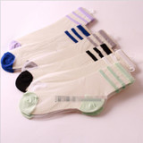 2016 new summer fashion socks wholesale transparent crystal Japanese glass wool socks socks three bars