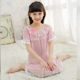 2016 New Summer Costume Girls Princess Dress Children's Evening Clothing Kids Chiffon Lace Dresses Baby Girl Party Pearl Dress