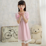 2016 New Summer Costume Girls Princess Dress Children's Evening Clothing Kids Chiffon Lace Dresses Baby Girl Party Pearl Dress