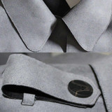 2016 New Style Women Autumn Winter Suede Trench Casual Mid-Long Style Slim Outerwear Gray Turn-Down Collar Cardigan Coat SS304