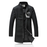 2016 new style winter Men's fashion leisure printing Men' s thick Trench coat woollen overcoat man coat jacket  size M-4XL