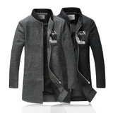 2016 new style winter Men's fashion leisure printing Men' s thick Trench coat woollen overcoat man coat jacket  size M-4XL