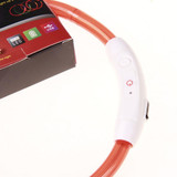 Rechargeable USB LED Flashing Light Band Belt Safety Pet Dog Collar New